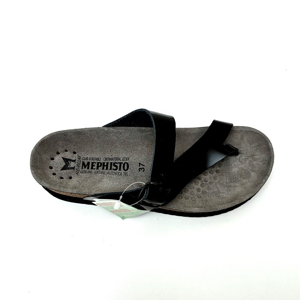 NIB Mephisto Women's Helen Black Patent Leather Slip On Sandal - EU37; US 7M - Picture 14 of 15
